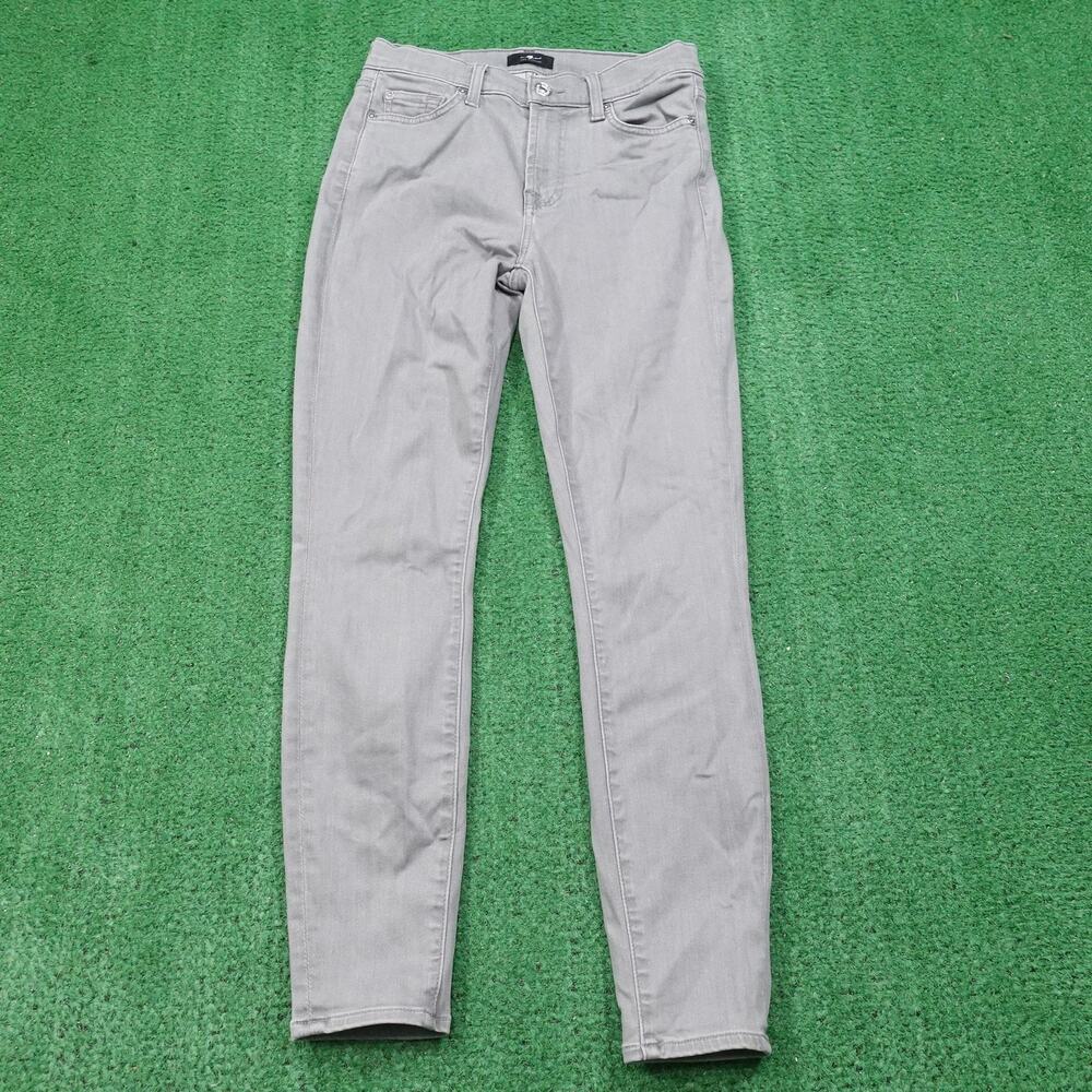 7 For All Mankind Jeans Womens 26‎ Gray Grey The Ankle Skinny Fit Stretch Denim